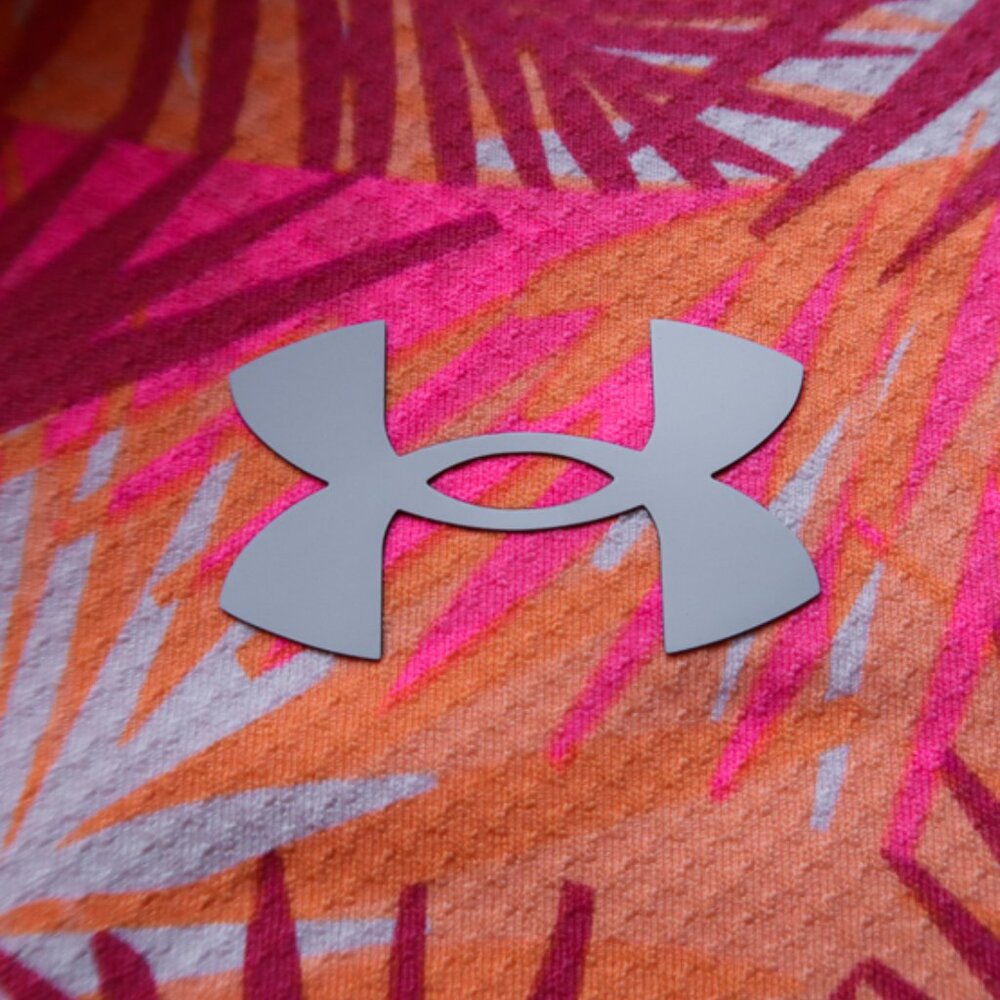 Under Armour The ISO-Chill Pink Palm Stretch Polo (M) NEW!! ⛳️